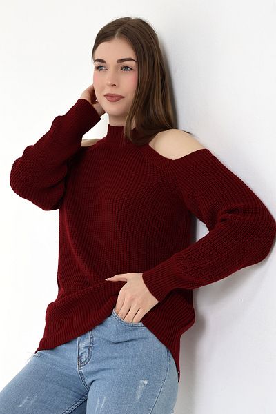 Devinka Pulover de damă, pe jumătate de pescar, cu umăr decoltat