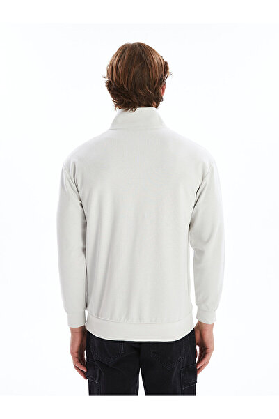 LC Waikiki Ανοιχτό γκρι ψηλός λαιμός μακρυμάνικο ανδρικό φούτερ - Casual