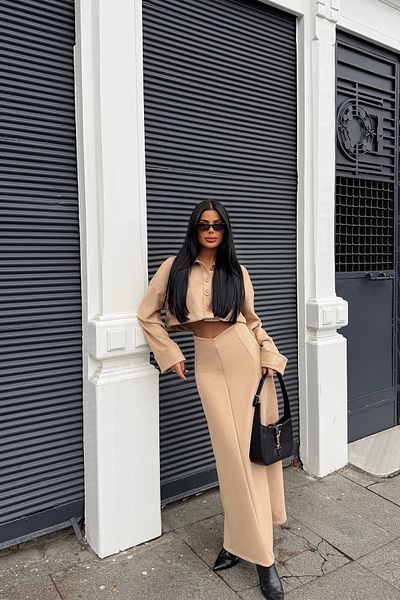 Eyyo Elena Beige Double Suit - Ate-1956