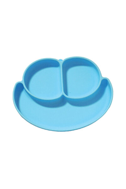 Vivaverse طبق طعام مفرغ من السيليكون باللون الأزرق