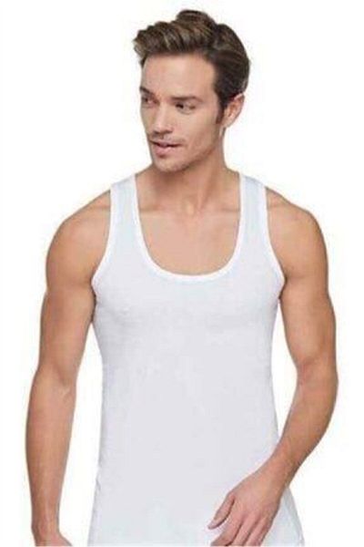 Tutku Men's Combed Cotton Undershirt, Pack of 6