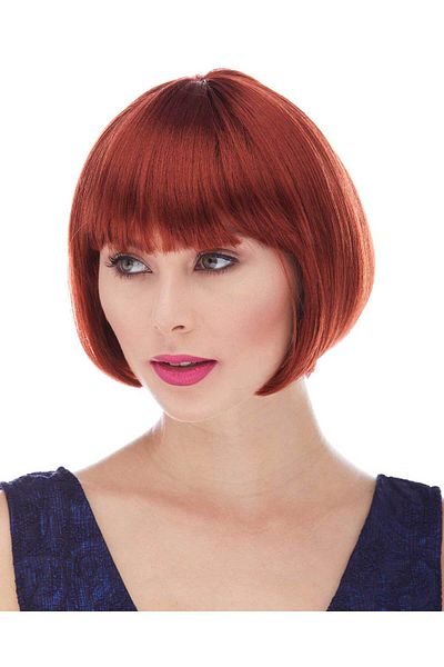 nuit dose Red Color Straight Cut Lined Blunt Party Wig