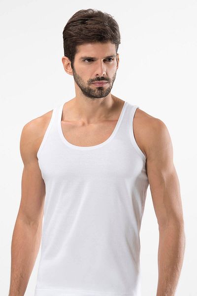 Tutku Men's Combed Cotton Undershirt, Pack of 6