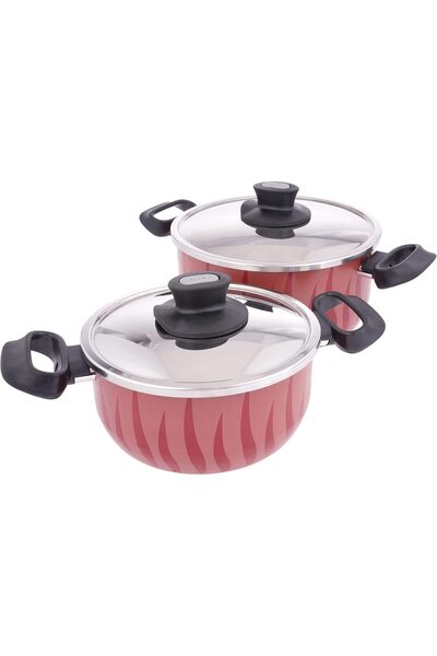 ALSAIF Tefal Vitro 8-Piece Non-Stick Cookware Set, Sizes 18, 20, 24, 26 cm