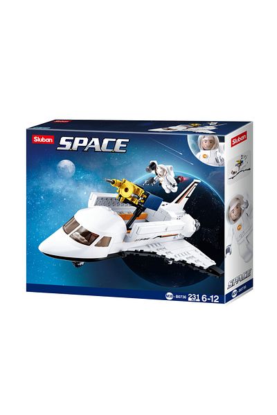 Sluban Space Series - Space Shuttle Building Blocks 231 PCS with 2 Mini Figures