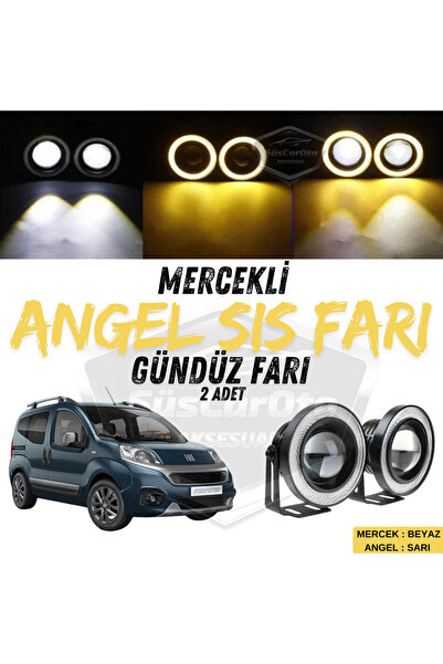 caralp Fiat Fiorino 2008-2023 Uyumlu Üniversal Mercekli Angel Sis Farı Metal ...