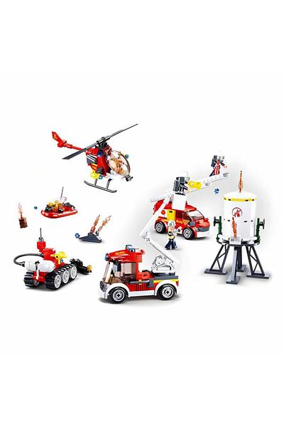 Sluban Fire Series - Fire Set Building Blocks 490 PCS with 5 Mini Figures