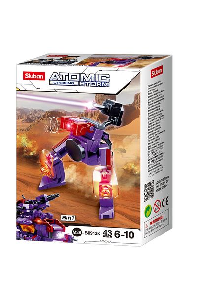 Sluban Atomic Storm Series - Blocker Robot Building Blocks 43 PCS