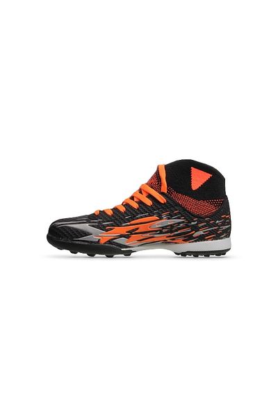 M.P. MP Copii Negru Portocaliu Astroturf Pantofi de fotbal 241-1700FT