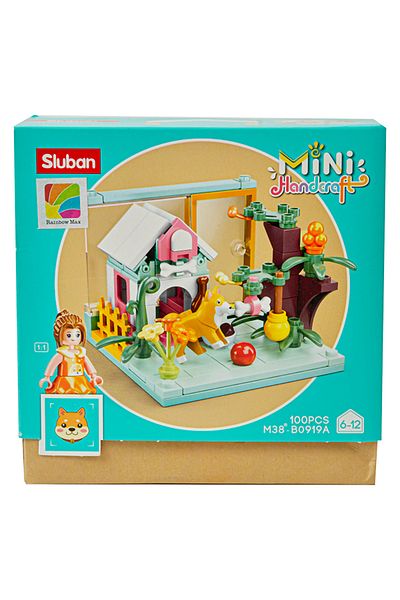 Sluban Mini Handcraft Series - Dog House Building Blocks 100 Pieces with Minifigures