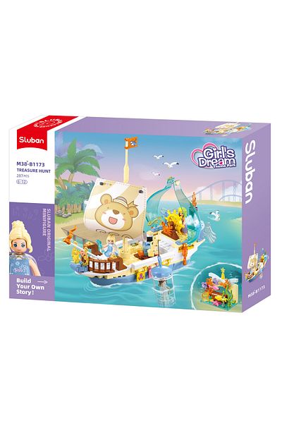 Sluban Girl's Dream Series - Ship Building Blocks 287 Pieces, with Minifigures