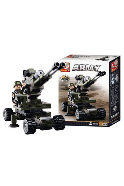 Sluban Army Series - Artillery Building Blocks 94 PCS with Mini Figure