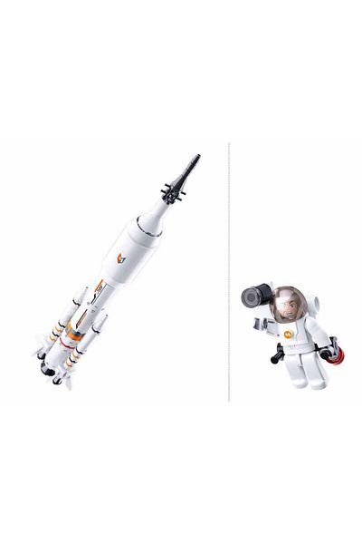 Sluban Space Series - Saturn Rocket/Long March Rocket Building Set 167 PCS