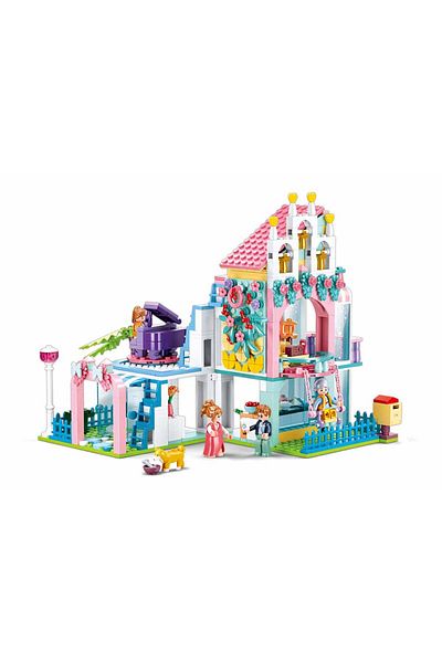 Sluban Girl's Dream Series - Apartment Building Set 601Pcs With 4 Figures
