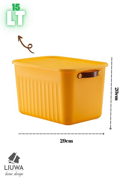 LIUWA Multipurpose Organizer, Box with Lid, Decorative Storage Box, Bathroom Kitchen Toy Organizer