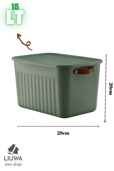 LIUWA Multipurpose Organizer, Box with Lid, Decorative Storage Box, Bathroom Kitchen Toy Organizer