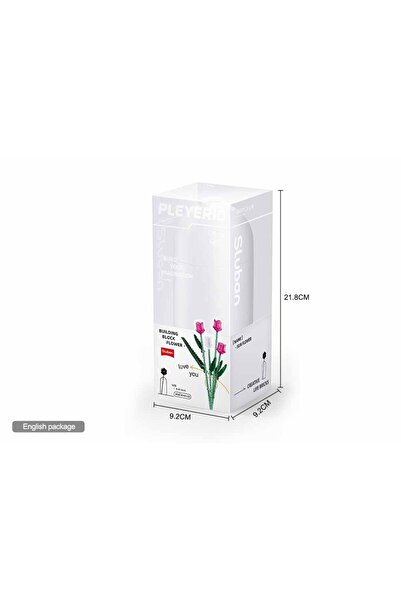 Sluban Flower Vase Building Kit - A Unique Flower Container with 203 PCS and Flowers Tulip