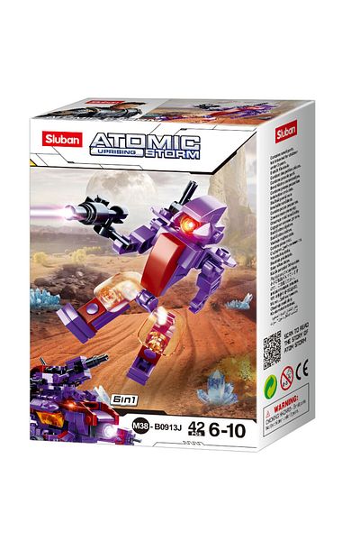 Sluban Atomic Storm Series - White Monster Building Blocks 42 PCS