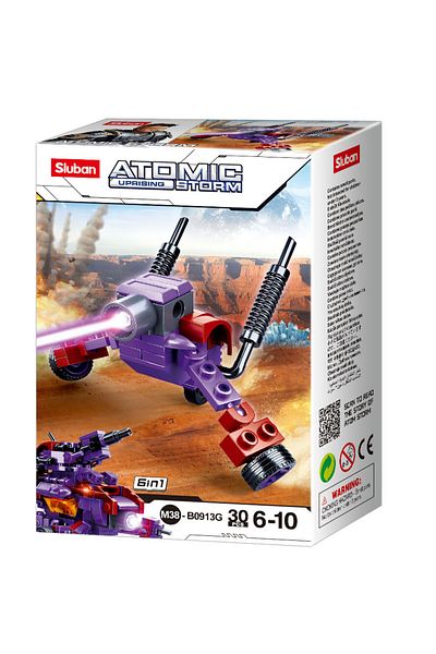 Sluban Atomic Storm Series - Red Monster Building Blocks 30 PCS