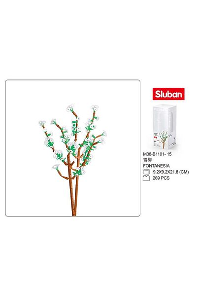 Sluban Flower Vase Building Kit - A Unique Flower Container with 258 PCS and Flowers Fontanesia
