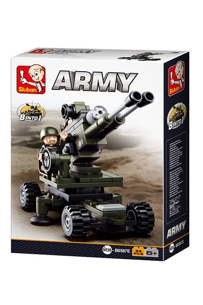 Sluban Army Series - Artillery Building Blocks 94 PCS with Mini Figure