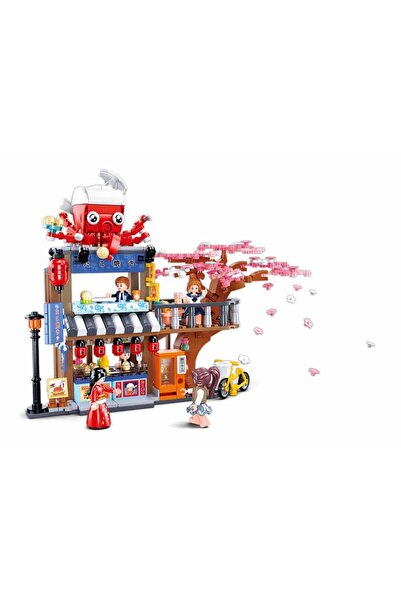 Sluban سلسلة أحلام الفتاة - متجر تاكو ياكي الرئيسي - مكعبات بناء 548 قطعة مع 5 شخصيات صغيرة