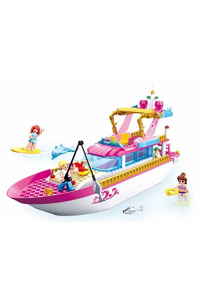Sluban Luxury Yacht Building Blocks 212 PCS with 3 Mini Figures