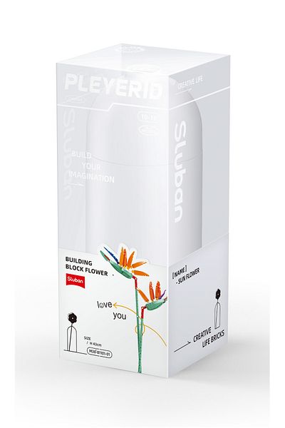 Sluban Flower Vase Building Kit - A Unique Flower Container and Flowers Bird of Paradise