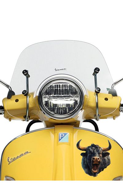 MegaSticker Autocolant Angry Bull pentru mașină, motocicletă, cască, laptop, parbriz 13x13 cm