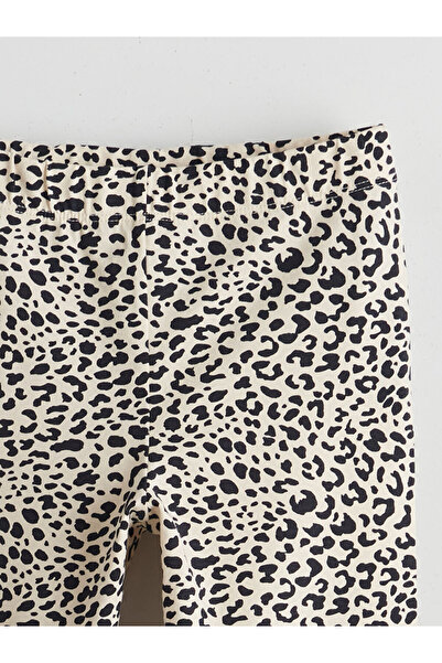 LC Waikiki Beli Lastikli Leopar Desenli Kiz Cocuk Tayt - S5H677Z4