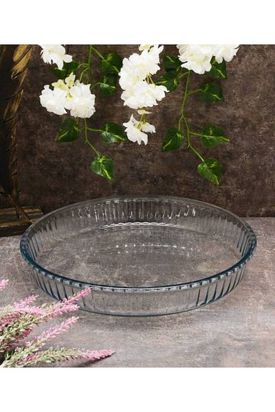 Paşabahçe Large Size Round Pyrex Tray - 2950 Cc