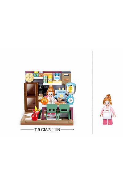 Sluban Mini HandCraft Series - Kitchen Building Blocks 178 PCS with Mini Figure