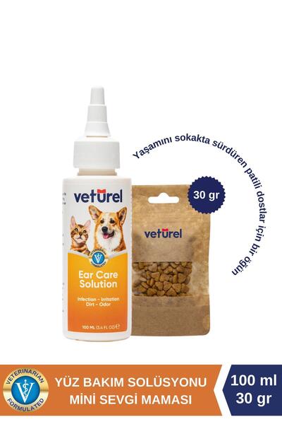 Veturel Kedi Kulak Temizleme Solüsyonu Kedi Kulak Uyuzu Kir Koku Önleyici Bak...
