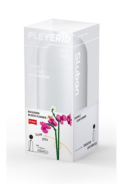 Sluban Flower Vase Building Kit - A Unique Flower Container and Flowers Butterfly Orchid