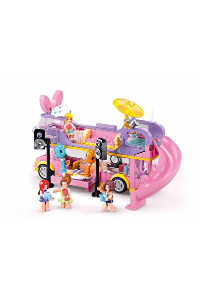 Sluban Girl's Dream Series - Music RV Building Blocks 412 Pieces, with Minifigures,