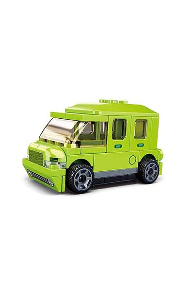 Sluban Power Bricks Series - Green Electric Vehicle Building Blocks 59PCS