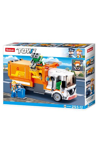Sluban Town Series - Garbage Truck Building Blocks 326 PCS with Minifigure