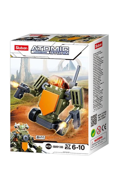 Sluban Atomic Storm Series - Galactic Knight Building Blocks 37 PCS Green