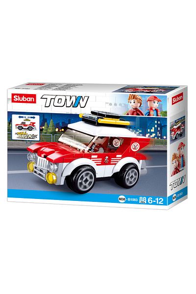Sluban Town Series - Pull Back Rally Car Building Blocks 88 PCS