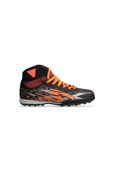 M.P. MP Copii Negru Portocaliu Astroturf Pantofi de fotbal 241-1700FT