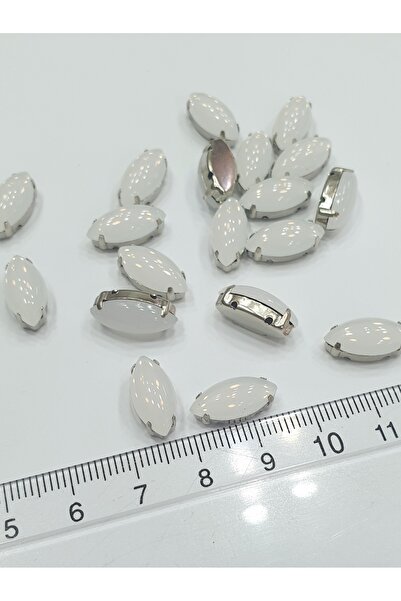 CRYSTALSHOP Kamen u kutiji - Matirano belo 7*15 mm šutl (50 komada)
