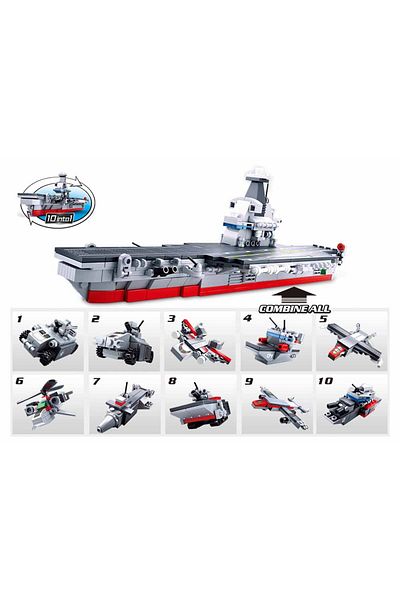 Sluban Army Series - Aircraft Carrier 10 in 1 Building Blocks 361 PCS
