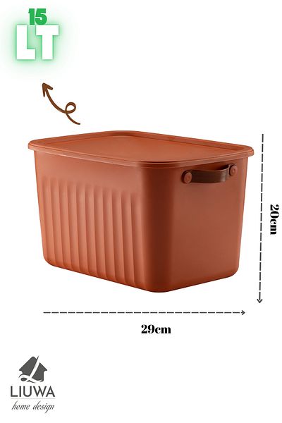 LIUWA Multipurpose Organizer, Box with Lid, Decorative Storage Box, Bathroom Kitchen Toy Organizer