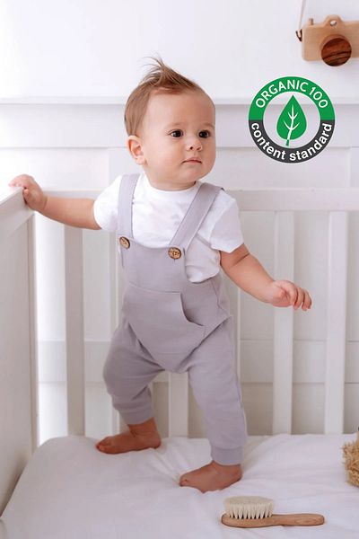 Lilabio 100% βαμβακερό Salopet Grey