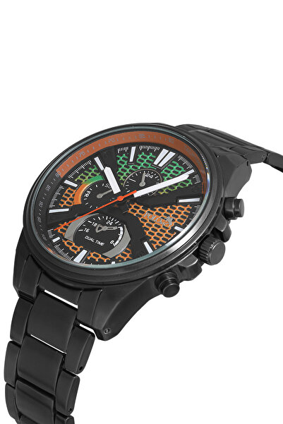 Polo Air Erkek Kol Saati Siyah Yeşil Turuncu Renk PL-0967E3x