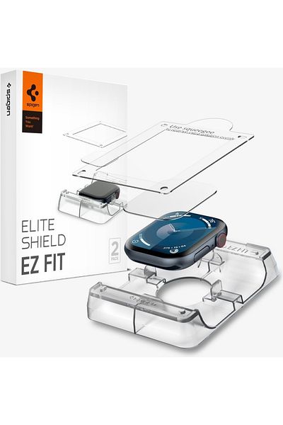 Spigen Watch Compatible 46mm Series 10 Screen Protector Easy Install Elite Shield Ez Fit (2 Pcs)