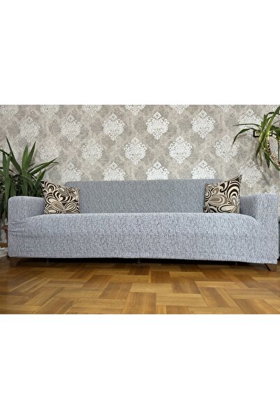 Hazineci Bey Husa de canapea elastic gri Jacquard pentru 3 persoane |   Husa ...