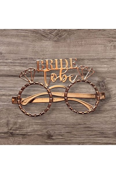 parti sürprizi Bride to Be Bachelorette Rose Gold Single Stone Glasses 1 Piece