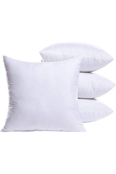 İzgi Concept Premium 4 bucăți pătrată albă pernă interioară pernă interioară 40x40 cm umplută cu silicon antibacterian