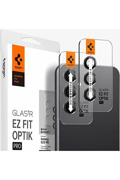 Spigen Galaxy S23 FE Kamera Lens Camı Koruyucu GLAS.tR Optik (2 Adet) Black -...